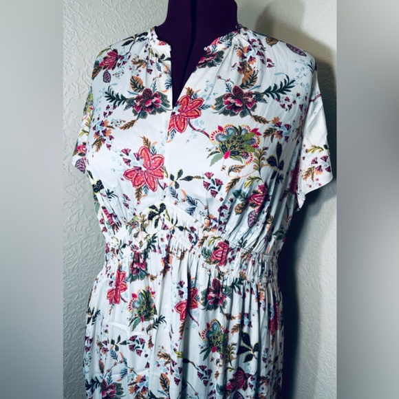 $110 ⭐️NEW Sz 24 3x fits 3x 4x Lane Bryant Satin Flutter Sleeve Ruffle Dress - Picture 11 of 12